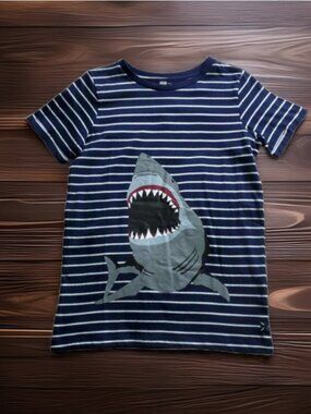 NWT Joules Striped Shark Top - Size 11-12Y